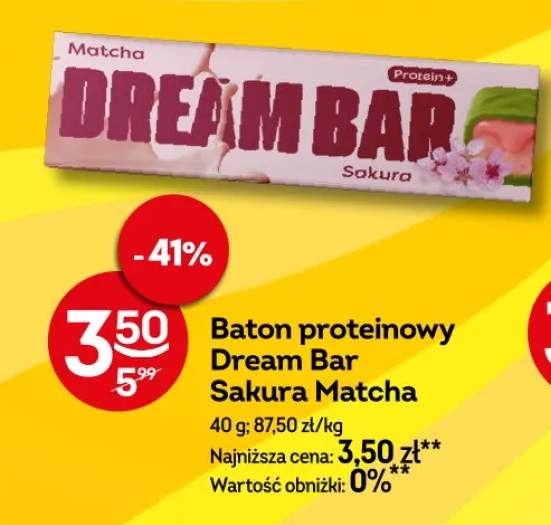 Baton proteinowy Dream Bar Sakura Matcha