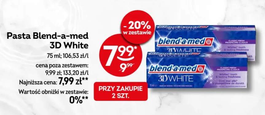 Pasta do zębów Blend-a-med 3D White Classic Fresh