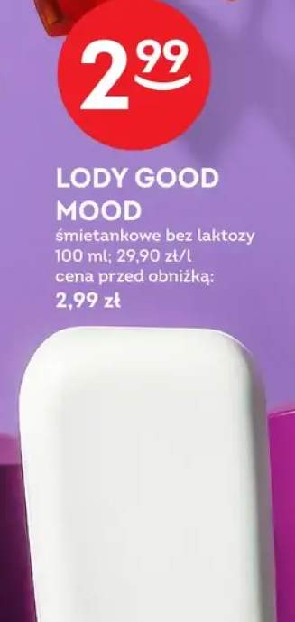 Lody Good Mood śmietankowe bez laktozy