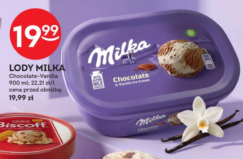 Lody Milka Chocolate-Vanilla