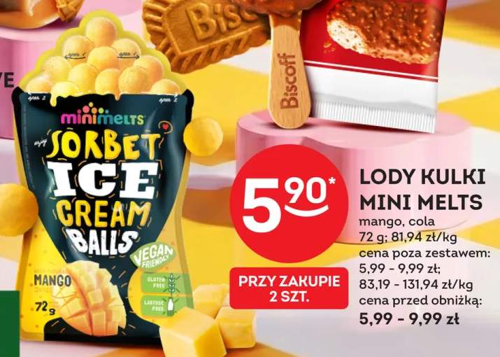 Lody kulki Mini Melts cola