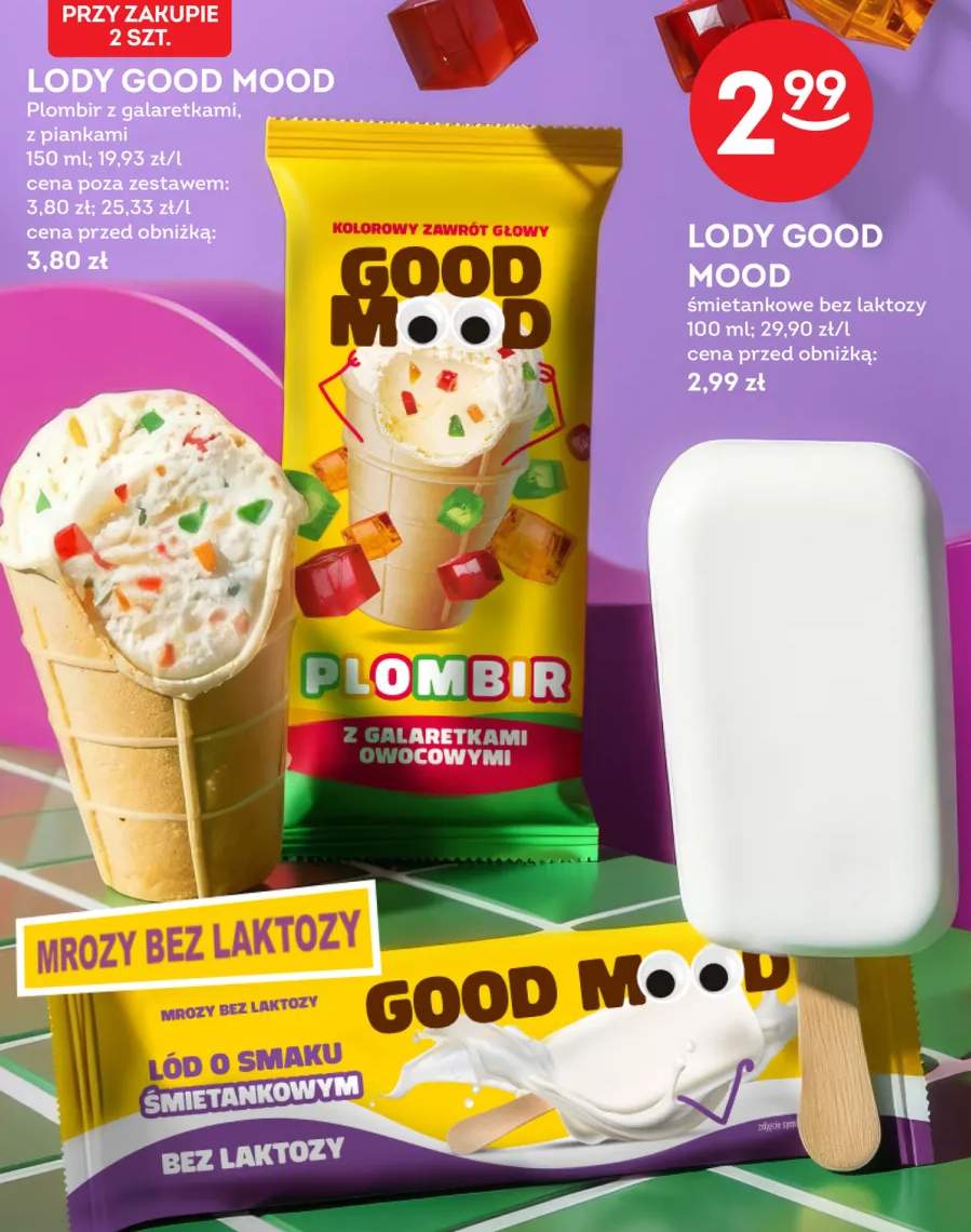 Lody śmietankowe bez laktozy Good Mood