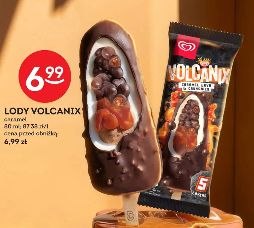 Lody Volcanix caramel