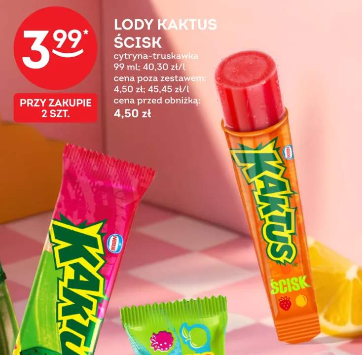 Lody Kaktus Ścisk cytryna-truskawka
