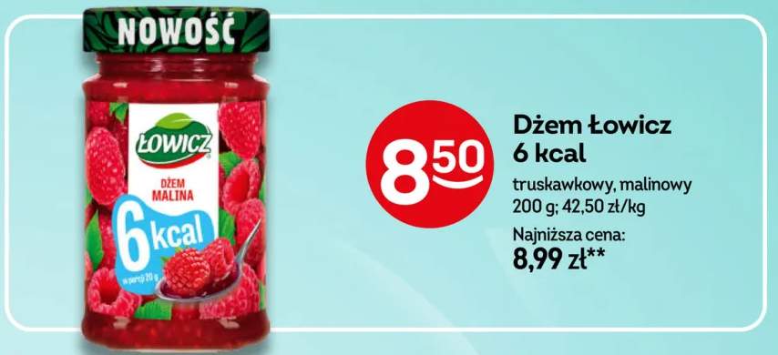 Dżem Łowicz 6 kcal malinowy