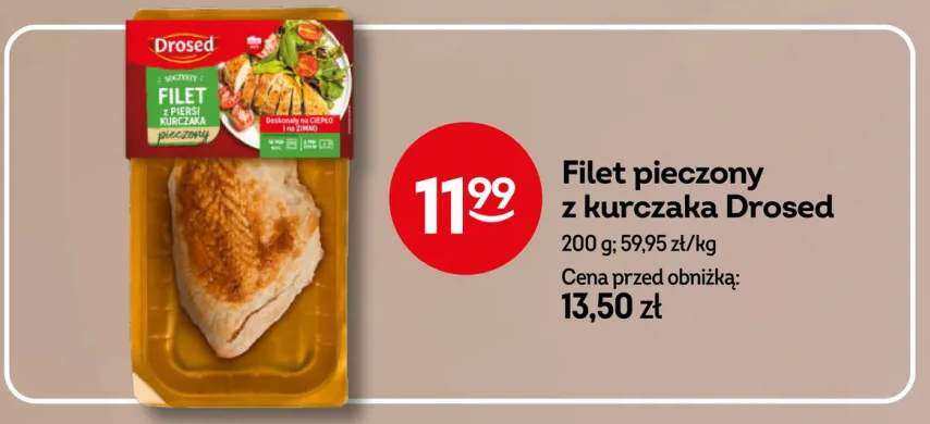 Filet pieczony z kurczaka Drosed
