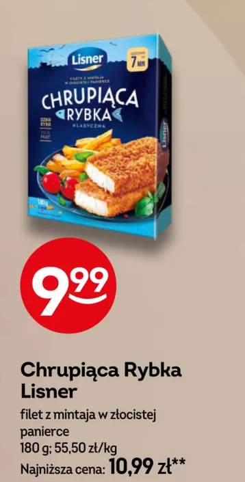 Chrupiąca Rybka filet z mintaja w złocistej panierce Lisner