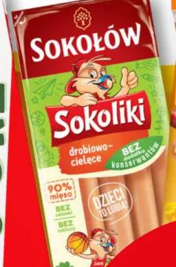 Parówki Sokoliki drobiowo-cielęce Sokołów