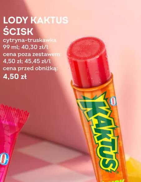 Lody Kaktus Ścisk cytryna-truskawka