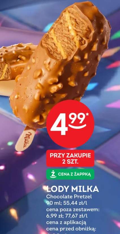 Lody Milka Chocolate Pretzel