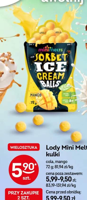 Lody Mini Melts kulki cola