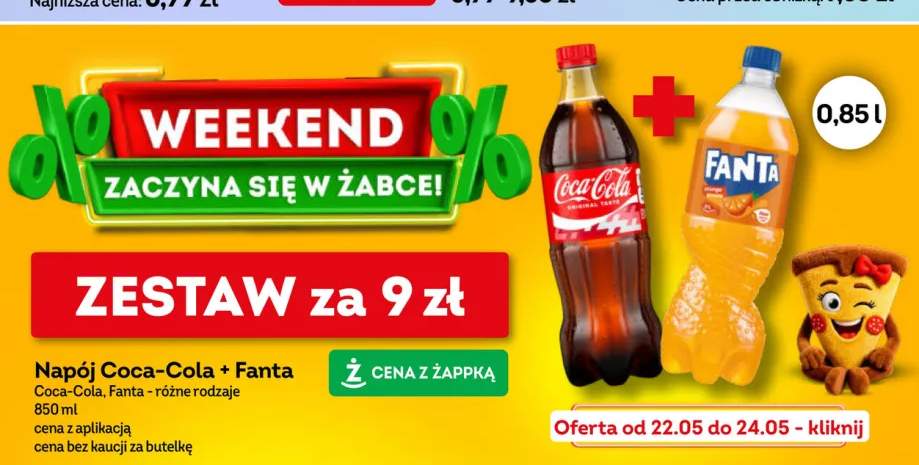 Napój Coca-Cola i Fanta