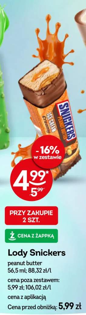 Lody Snickers peanut butter