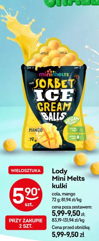 Lody Mini Melts kulki cola