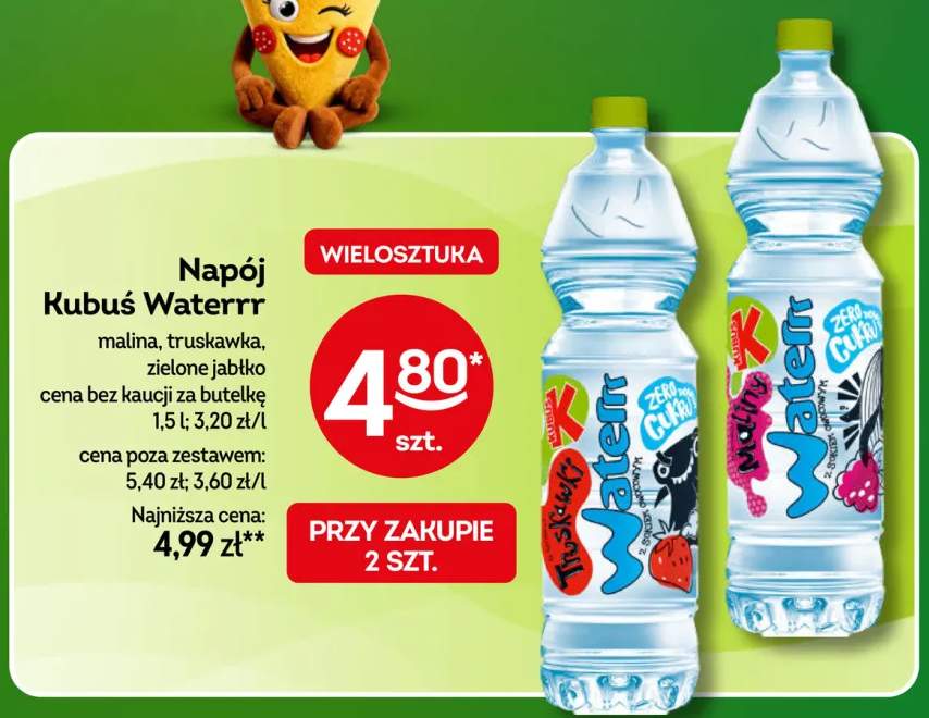 Napój Kubuś Waterrr zielone jabłko