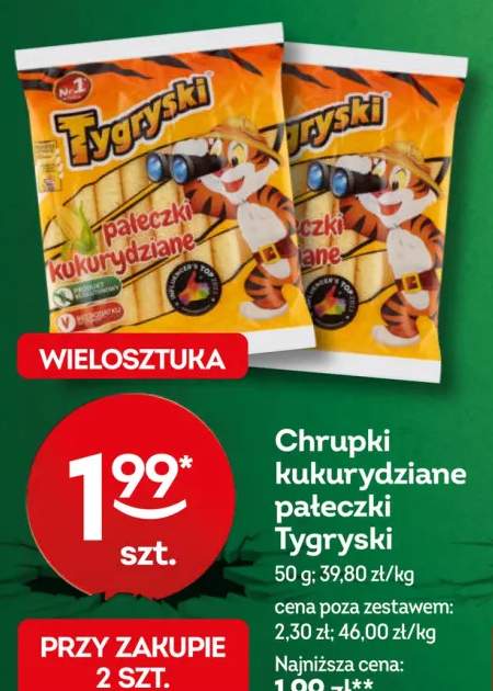 Chrupki kukurydziane pałeczki Tygryski