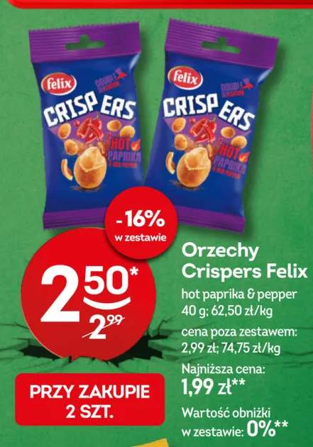 Orzechy Crispers Felix hot paprika & pepper