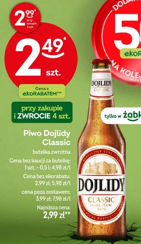 Piwo Dojlidy Classic butelka zwrotna