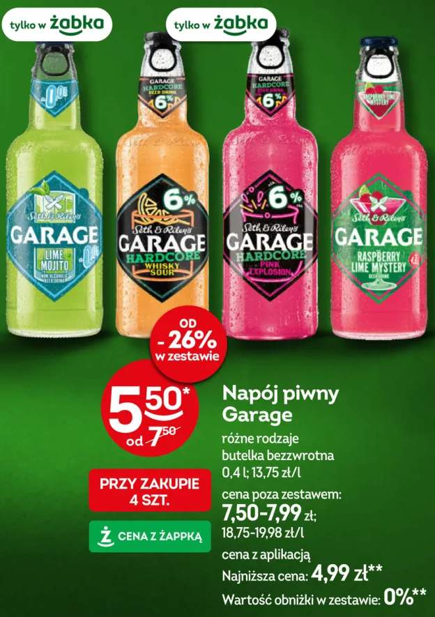 Napój piwny Garage Raspberry Lime Mystery