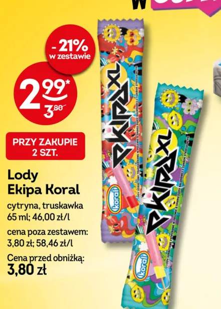 Lody Ekipa Koral truskawka