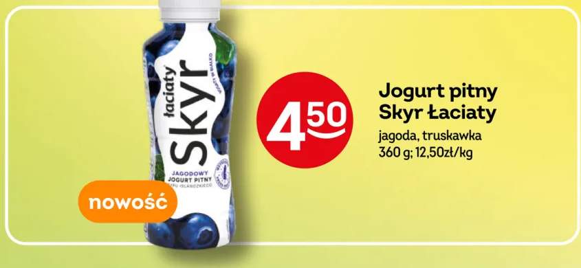 Jogurt pitny Skyr Łaciaty truskawka