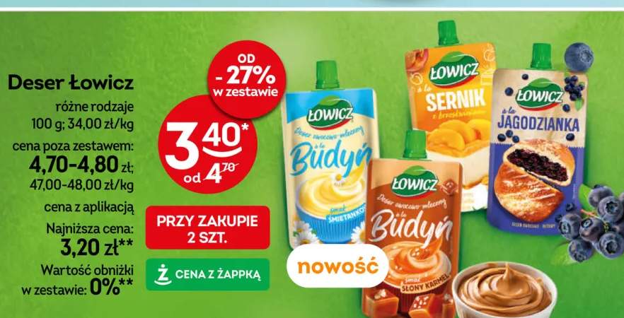 Deser Łowicz Budyń smak słony karmel