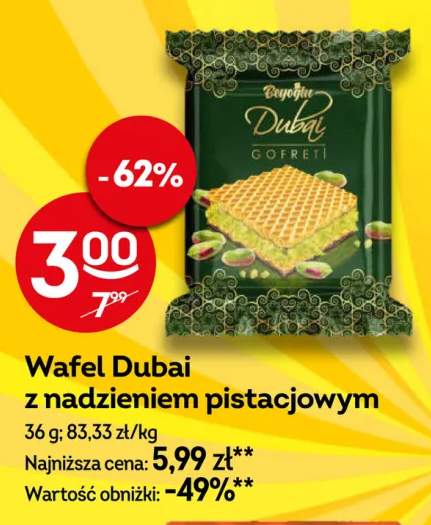 Wafel Dubai z nadzieniem pistacjowym Beyoglu