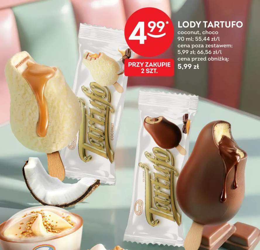 Lody Koral Tartufo coconut