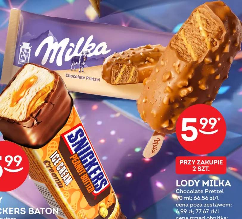 Lody MILKA Chocolate Pretzel