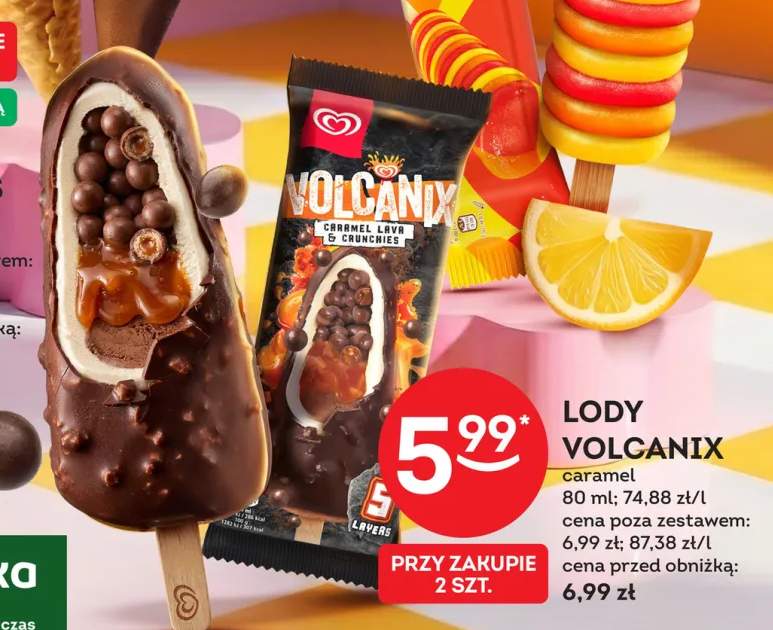 Lody VOLCANIX caramel