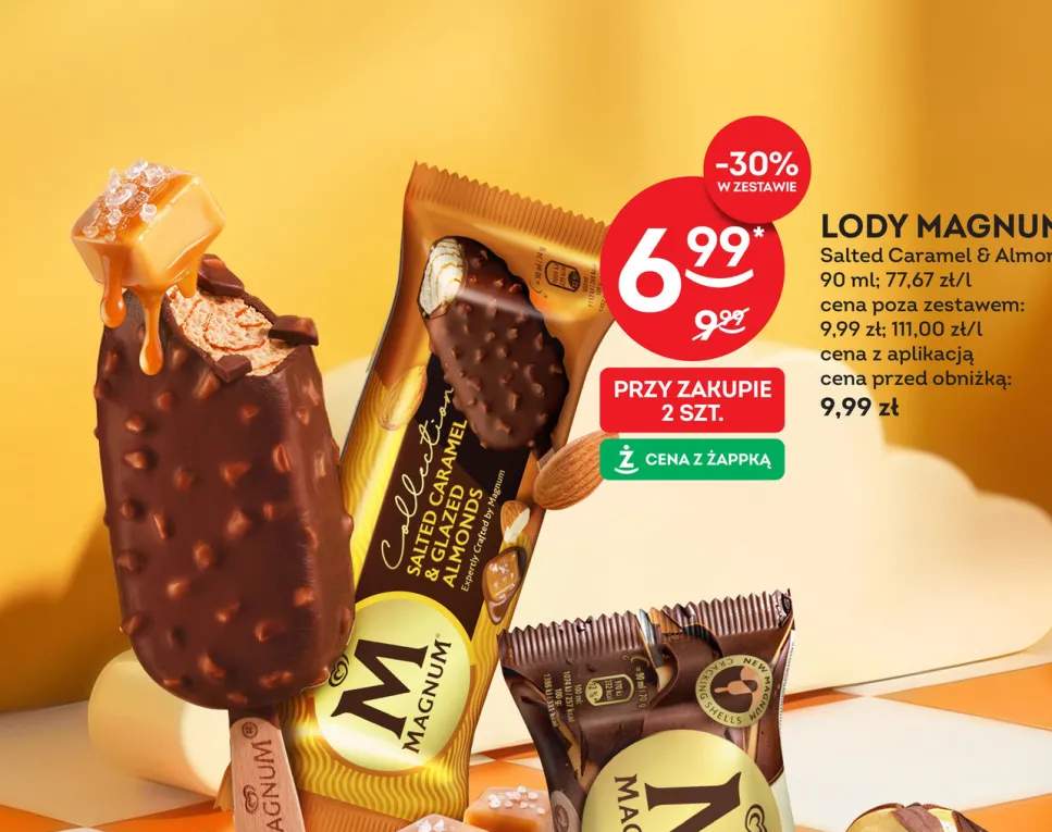 Lody Magnum Salted Caramel & Glazed Almonds
