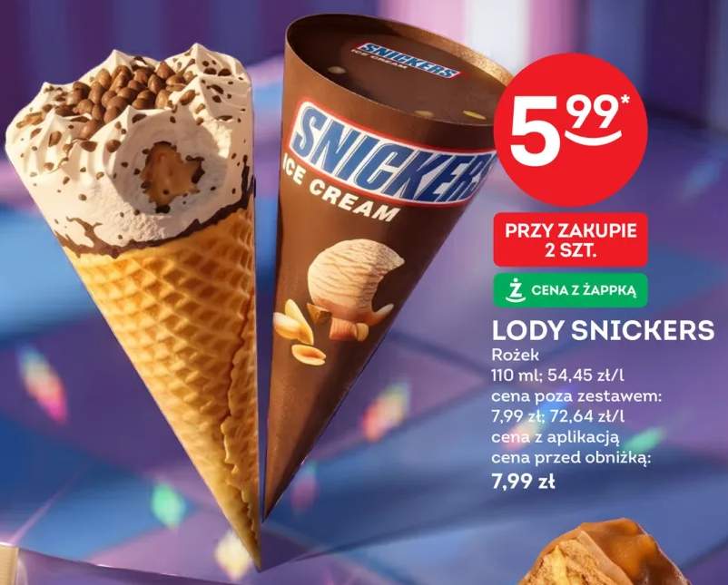 Lody SNICKERS rożek