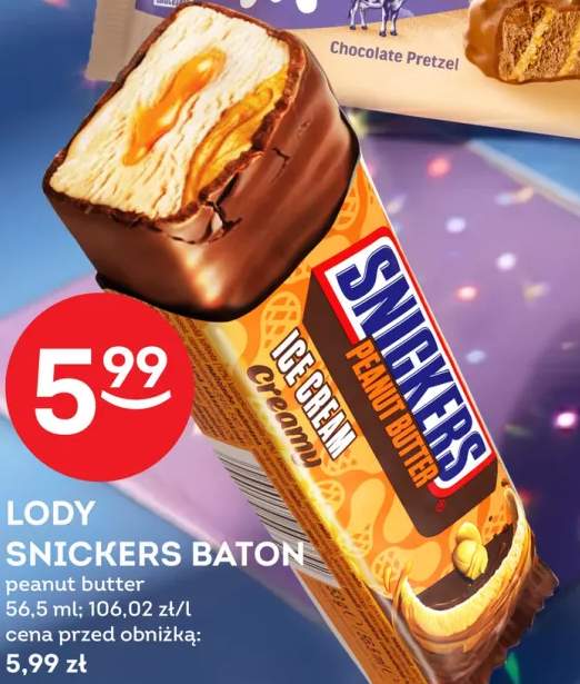 Lody SNICKERS baton peanut butter