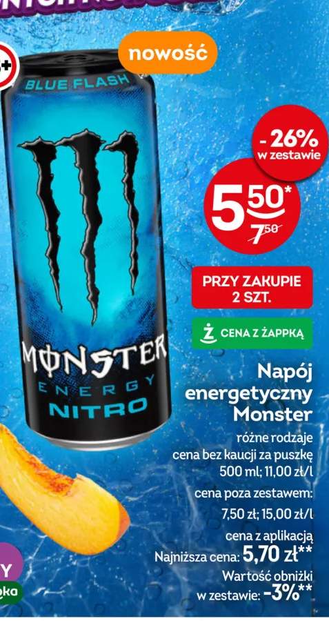Napój energetyczny Monster Energy Nitro Blue Flash