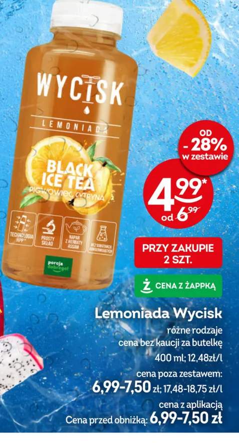 Lemoniada Wycisk Black Ice Tea pigwowiec cytryna