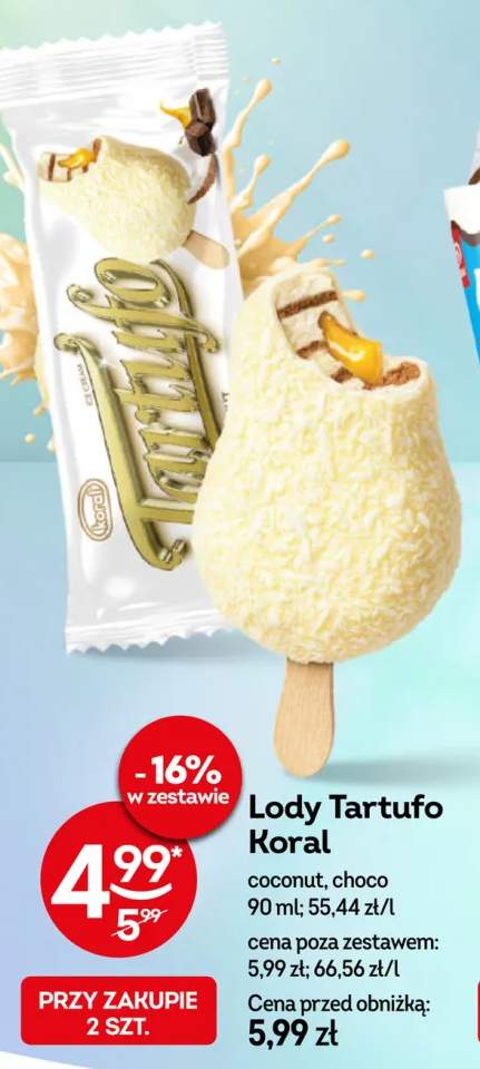 Lody Koral Tartufo coconut