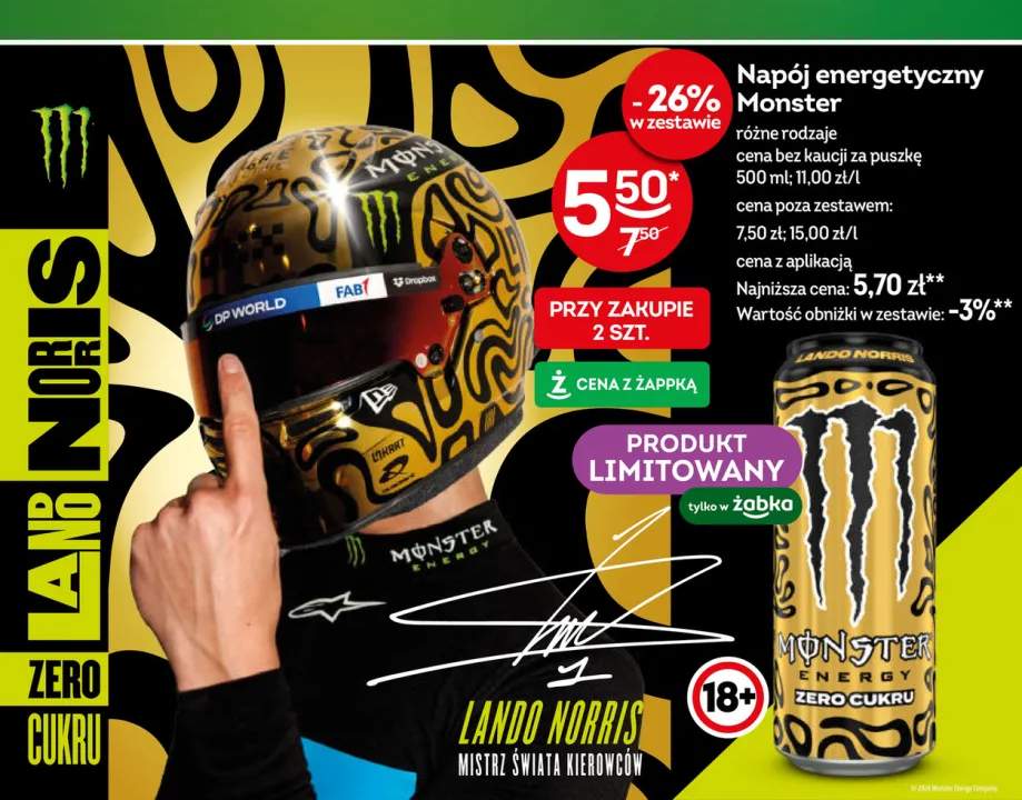 Napój energetyczny Monster Lando Norris Zero Cukru
