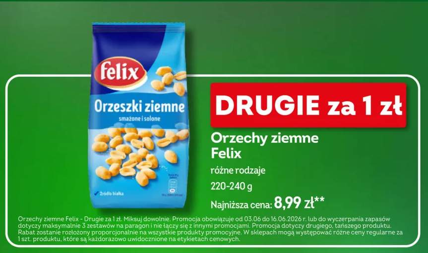 Orzeszki ziemne smażone i solone Felix