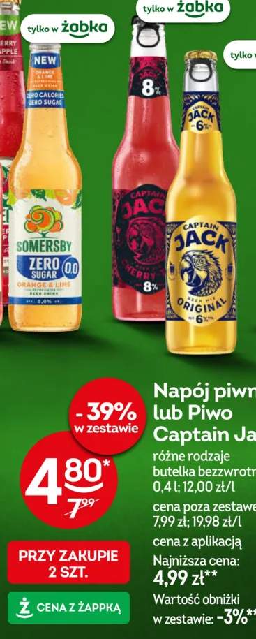 Napój piwny Captain Jack Cherry 8%