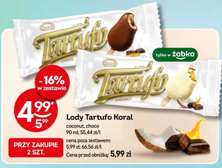 Lody Tartufo Koral choco