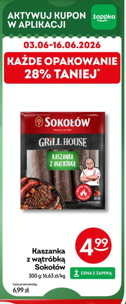Kaszanka z wątróbką Sokołów