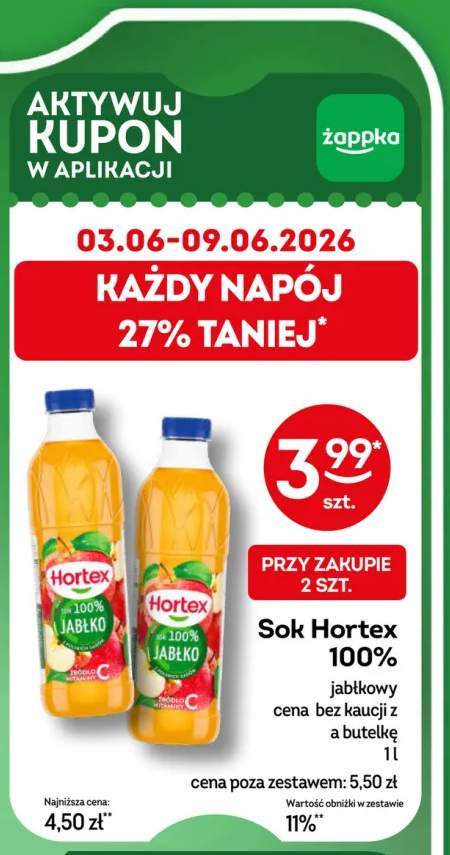 Sok Hortex 100% jabłkowy