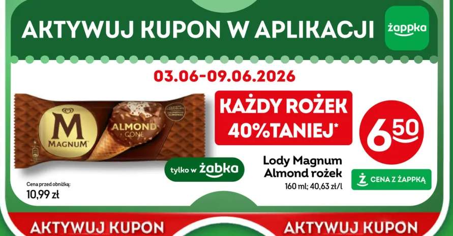 Lody Magnum Almond rożek