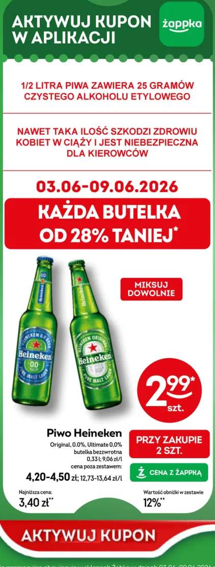 Piwo bezalkoholowe Heineken Ultimate 0.0%