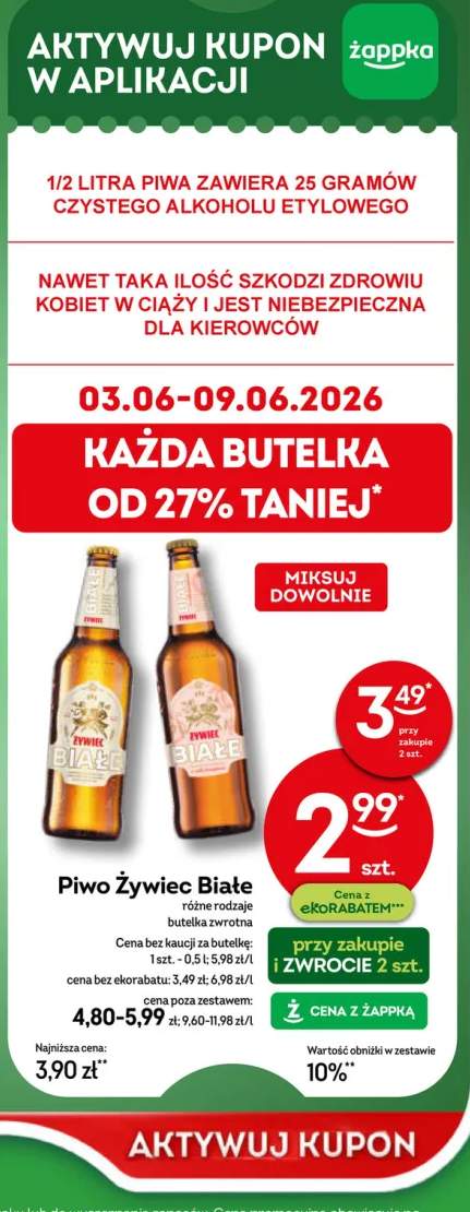 Piwo Żywiec Białe