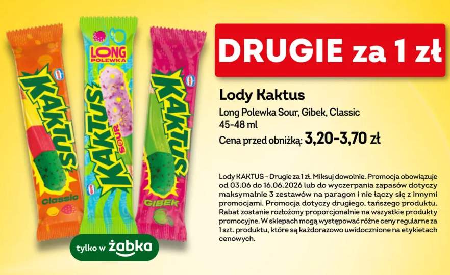 Lody Kaktus Long Polewka Sour