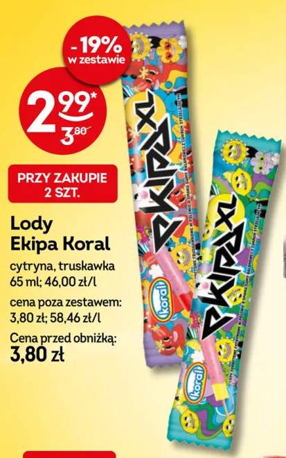 Lody Ekipa Koral cytryna