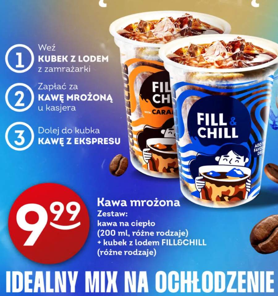 Kawa mrożona Zestaw: kawa na ciepło + kubek z lodem FILL&CHILL Caramel
