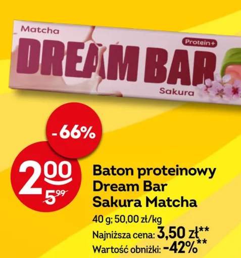Baton proteinowy Matcha Dream Bar Sakura