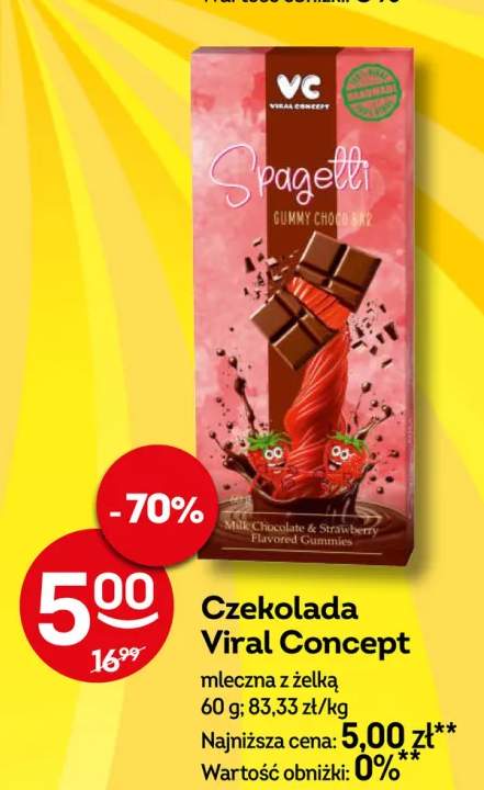 Czekolada Viral Concept mleczna z żelką